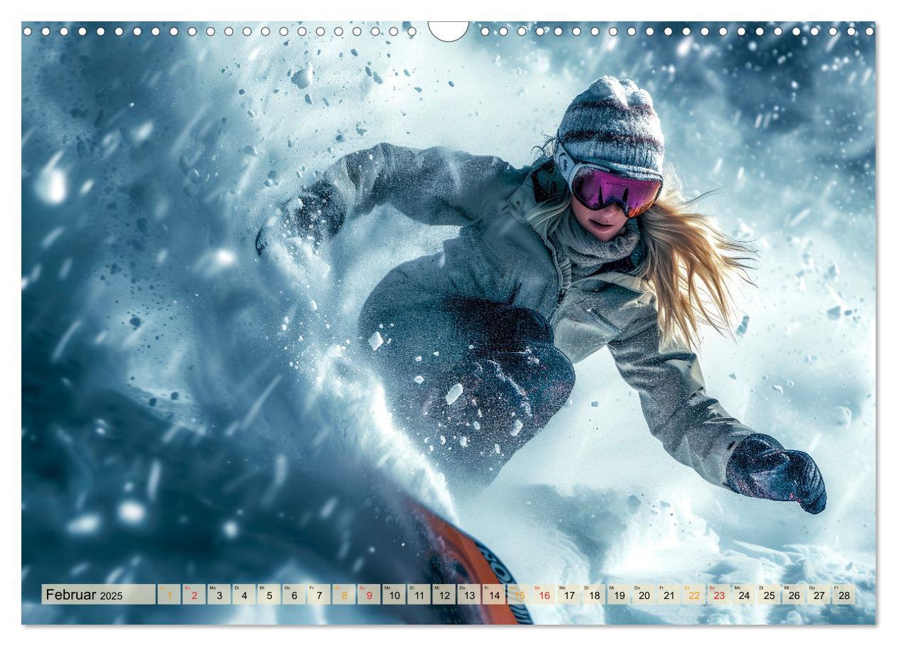 Bild: 9783383776984 | Snowboarden - tolle Momente (Wandkalender 2025 DIN A3 quer),...