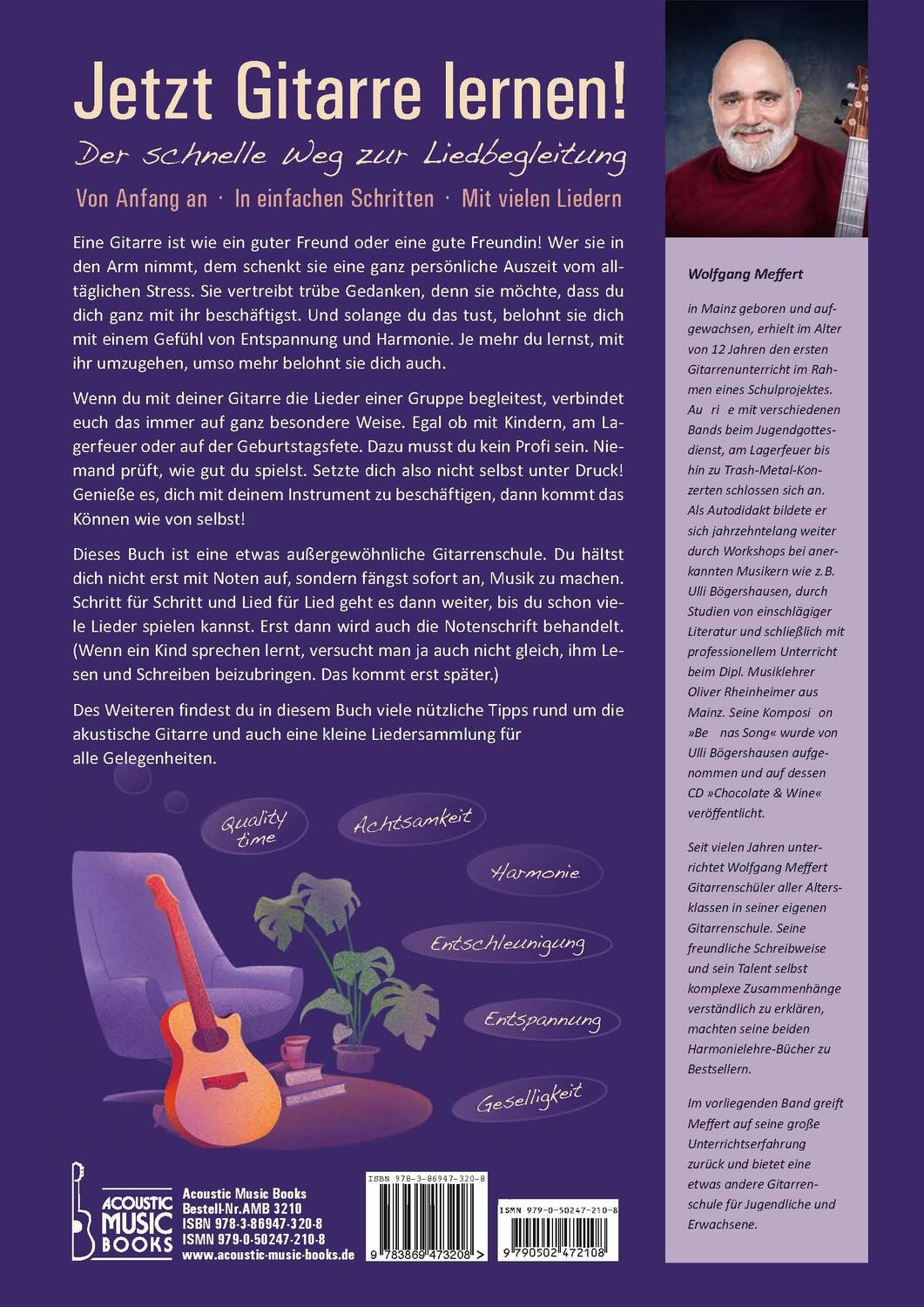 Rückseite: 9783869473208 | Jetzt Gitarre lernen! | Wolfgang Meffert | Taschenbuch | Deutsch