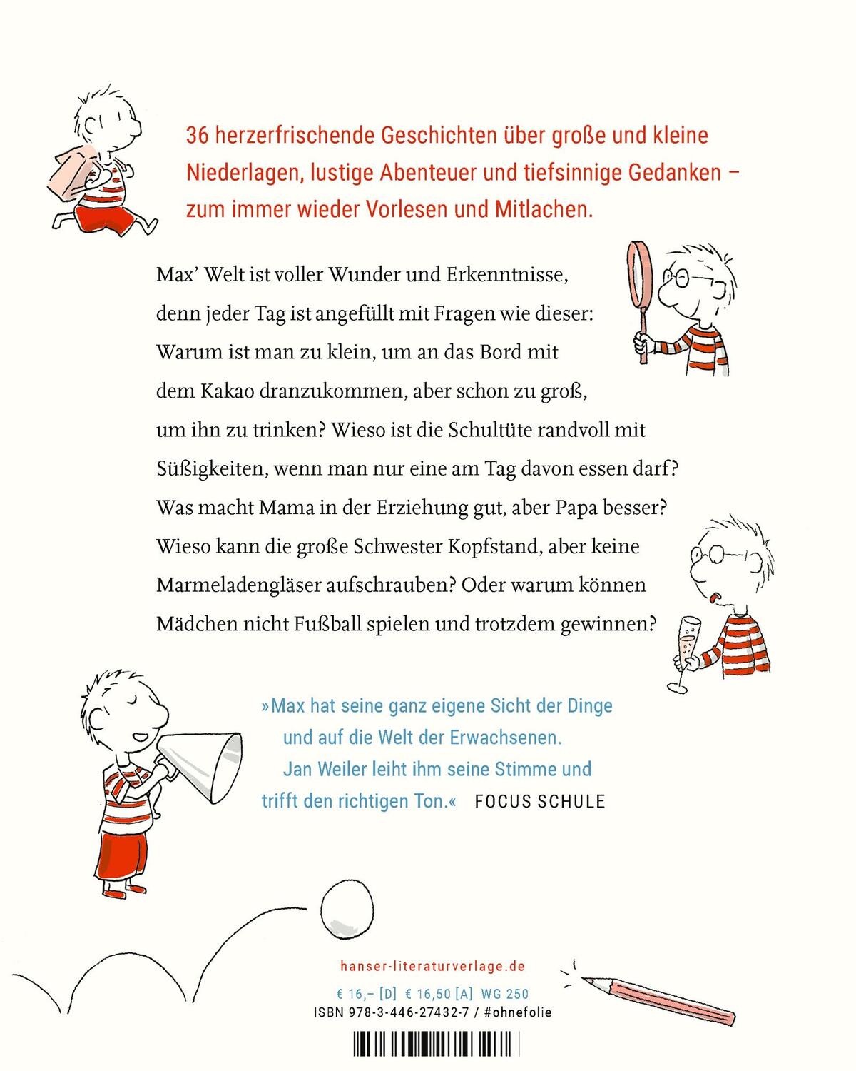 Bild: 9783446274327 | Max - Memoiren eines Schulanfängers | Jan Weiler | Buch | Deutsch