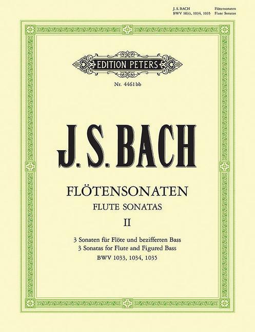 Cover: 9790014106645 | Sonaten für Flöte und bezifferten Bass BWV 1033 - 1035 / URTEXT | Bach