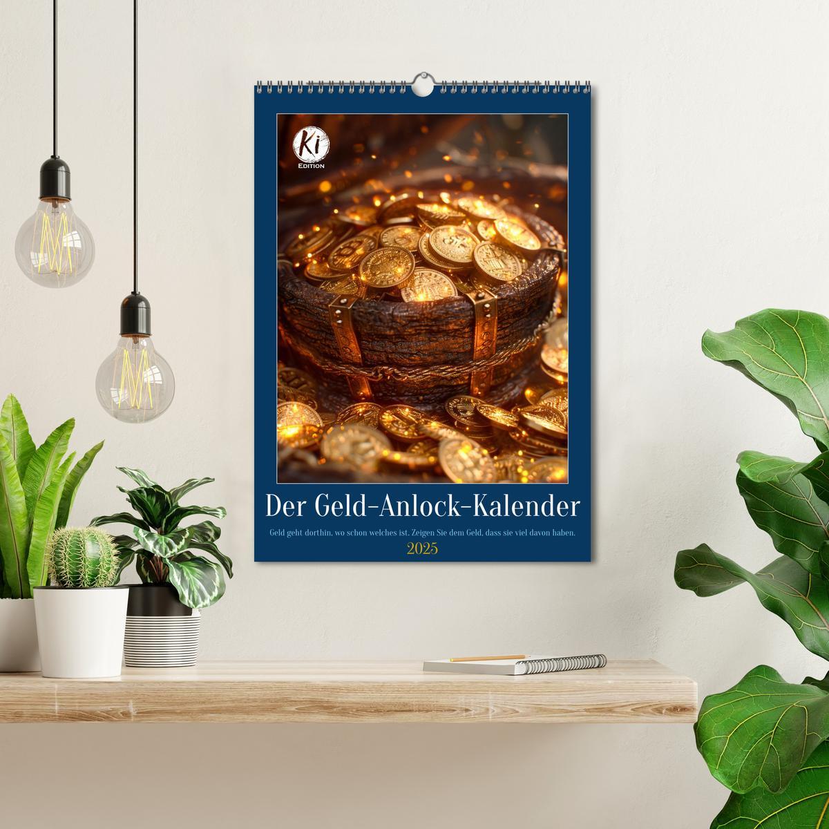 Bild: 9783435832088 | Der Geld-Anlock-Kalender (Wandkalender 2025 DIN A3 hoch), CALVENDO...