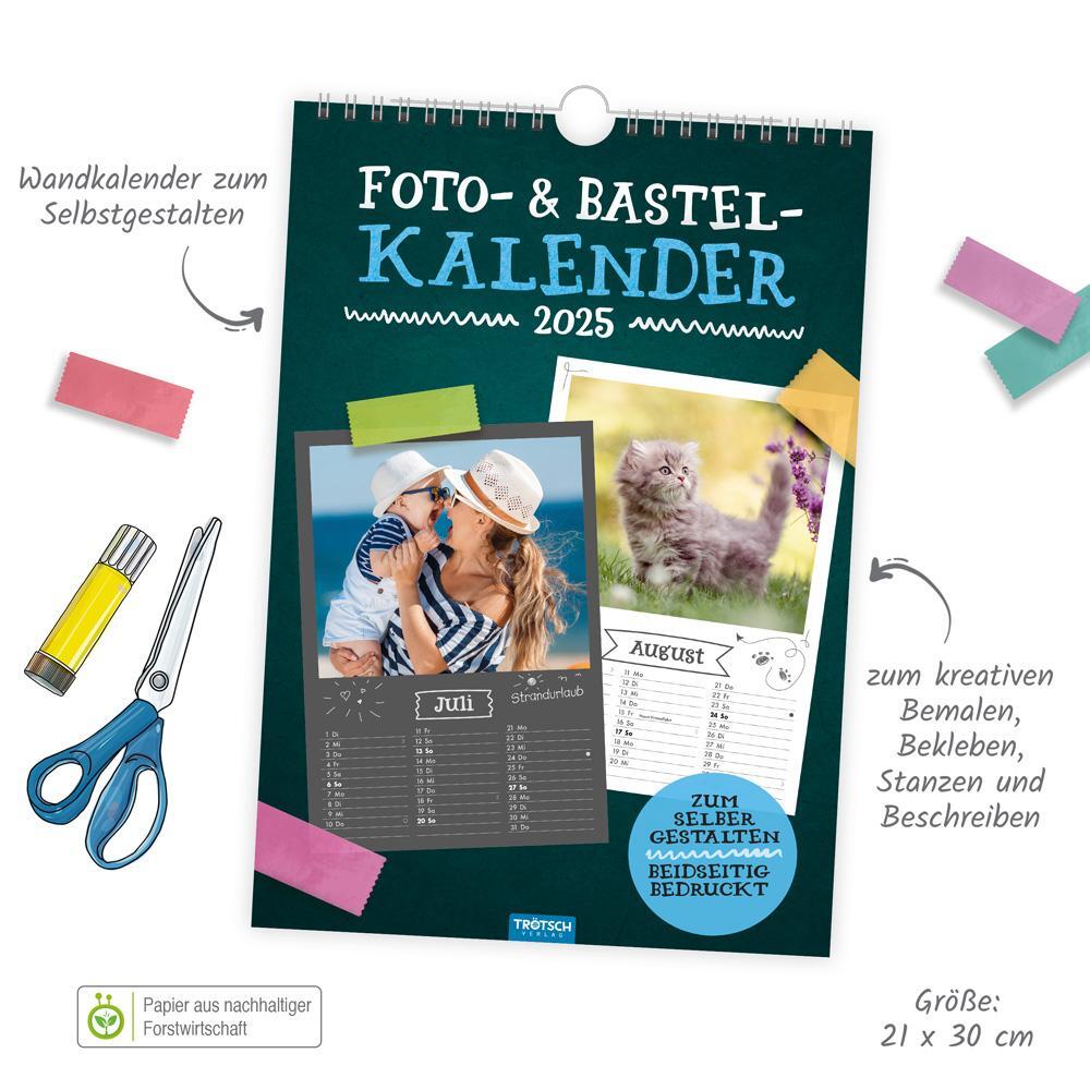 Bild: 9783988022240 | Trötsch Foto- und Bastelkalender A4 2025 | KG | Kalender | 24 S.