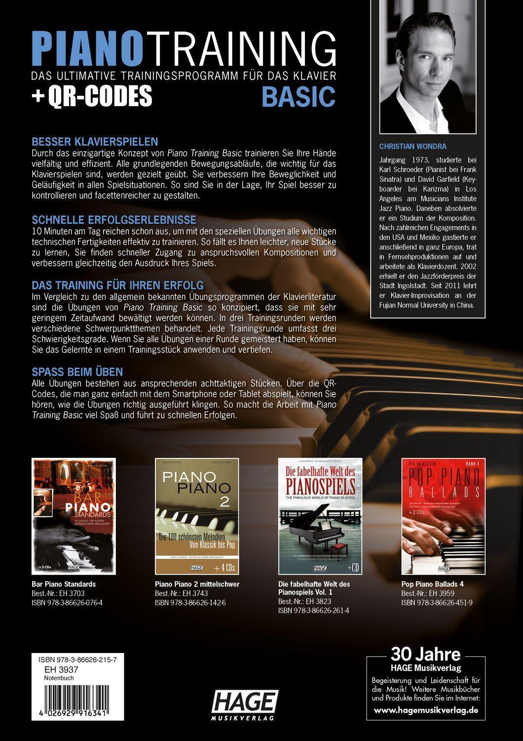 Bild: 9783866262157 | Piano Training Basic (mit CD) | Christian Wondra | Broschüre | Deutsch