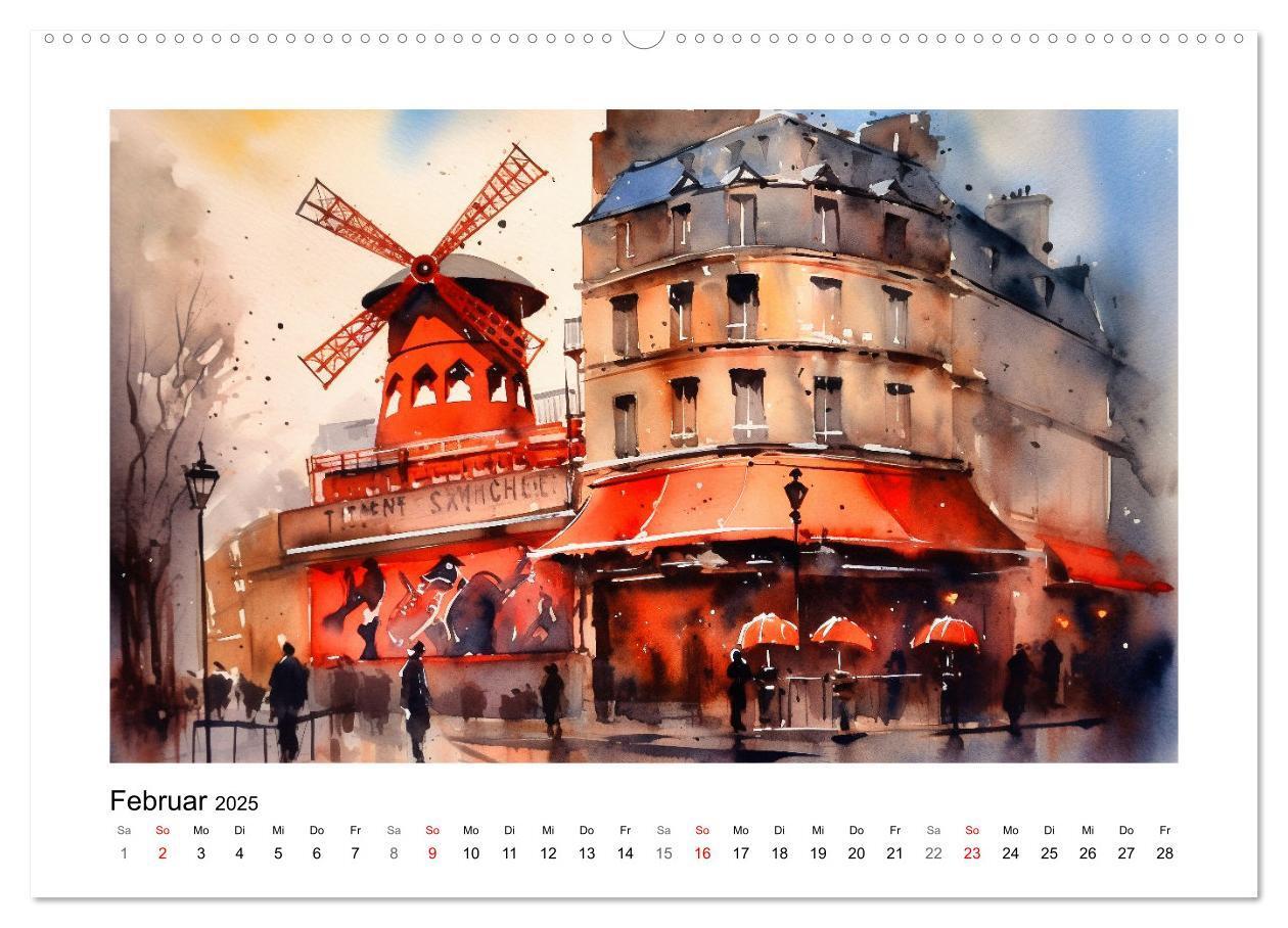 Bild: 9783383825835 | Romantisches Paris (Wandkalender 2025 DIN A2 quer), CALVENDO...