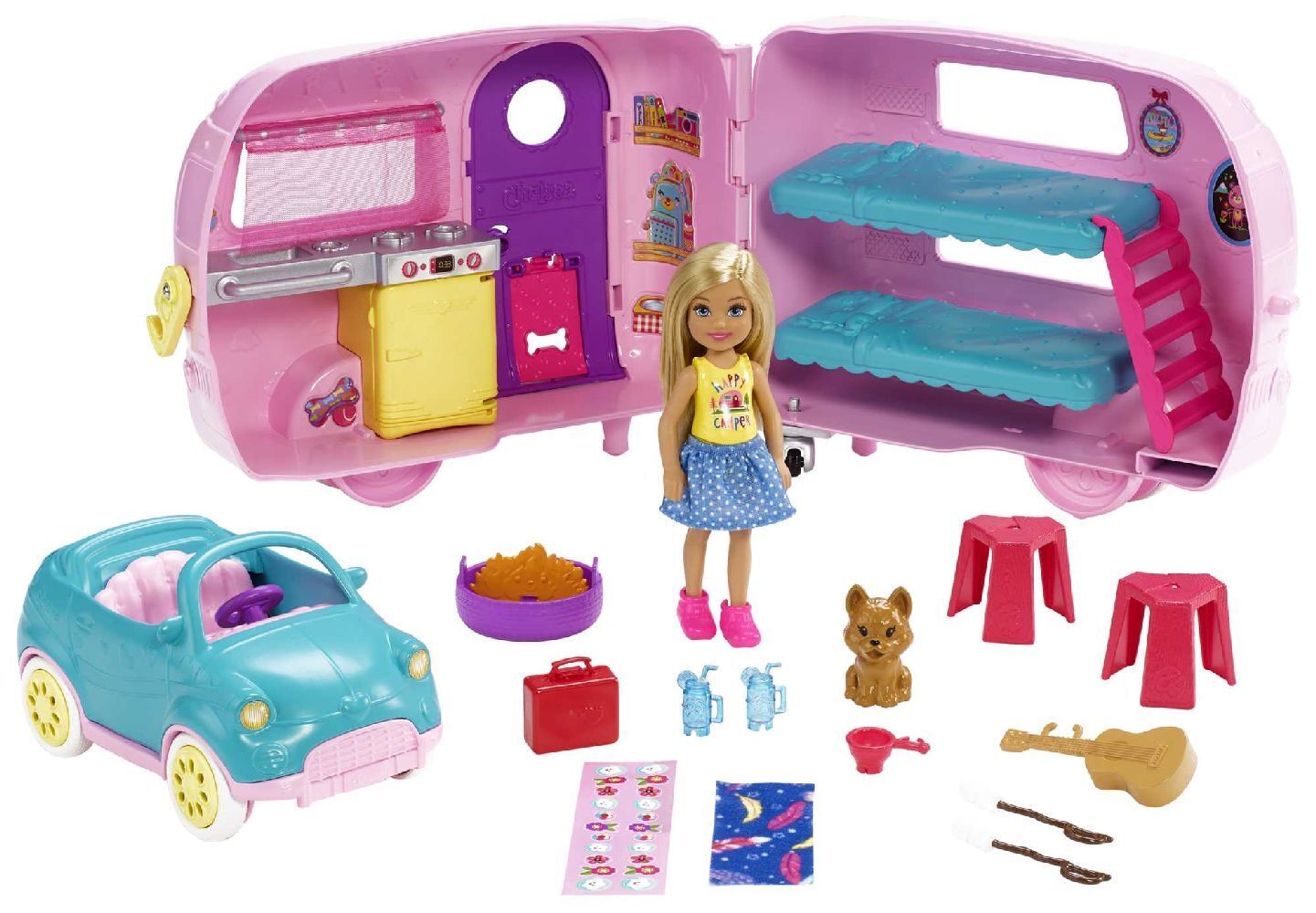 Bild: 887961691115 | Barbie Chelsea Camper und Puppe Spielset | Stück | Offene Verpackung