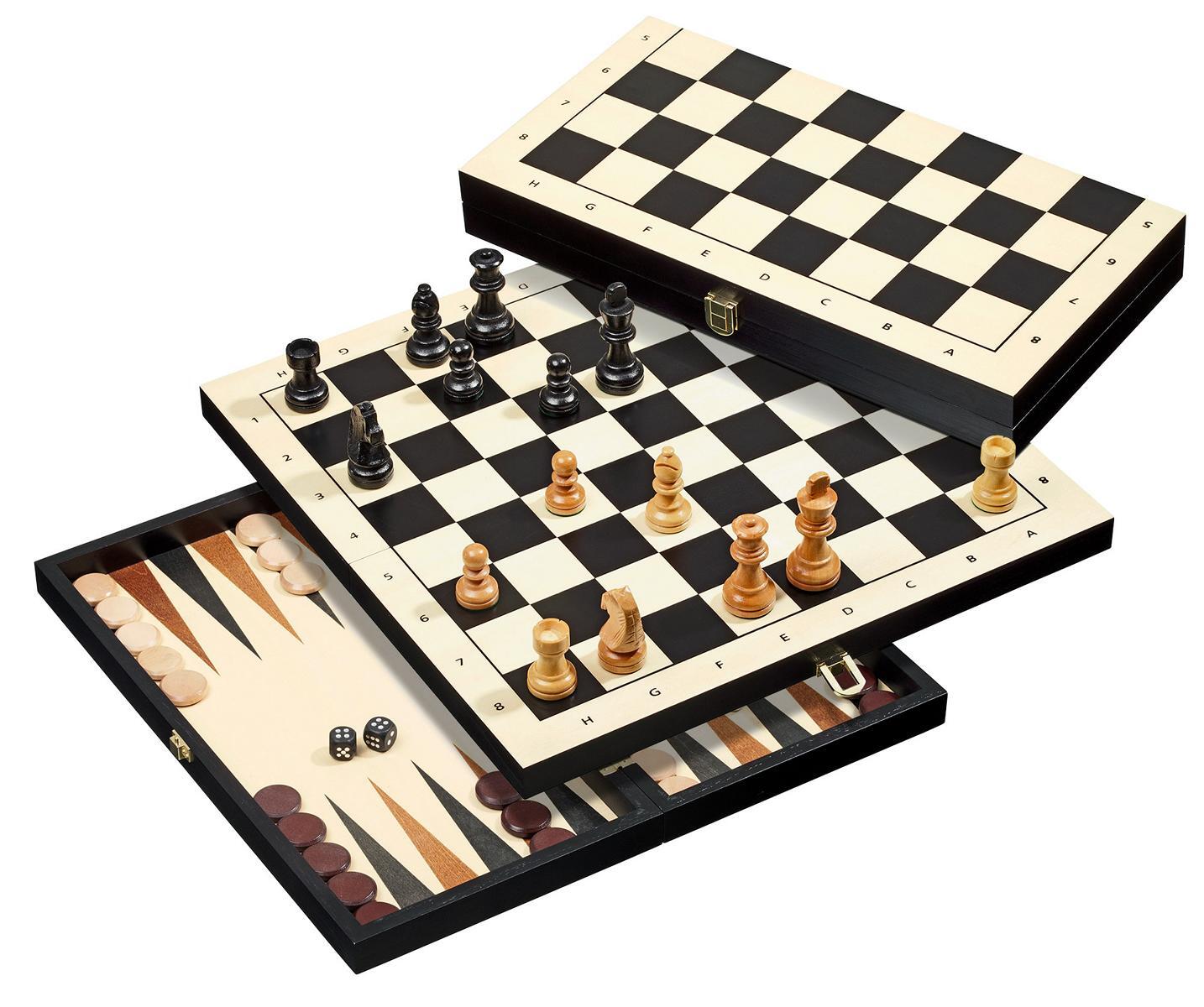 Cover: 4014156025141 | Philos 2514 - Schach Backgammon Dame Set, Feld 44 mm | 2514 | Deutsch