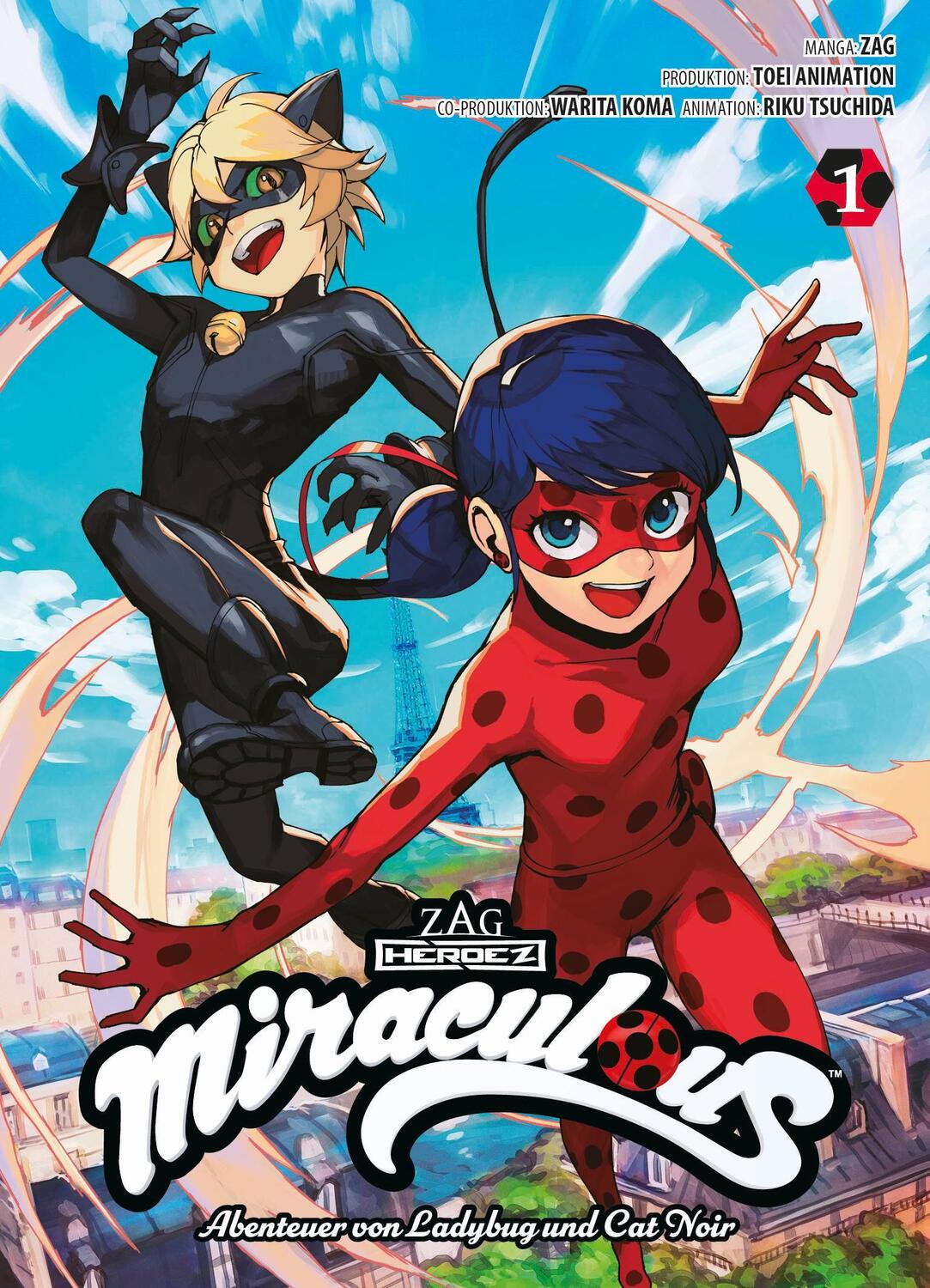 Cover: 9783741627149 | Miraculous - Die Abenteuer von Ladybug und Cat Noir (Manga) 01 | Bd. 1