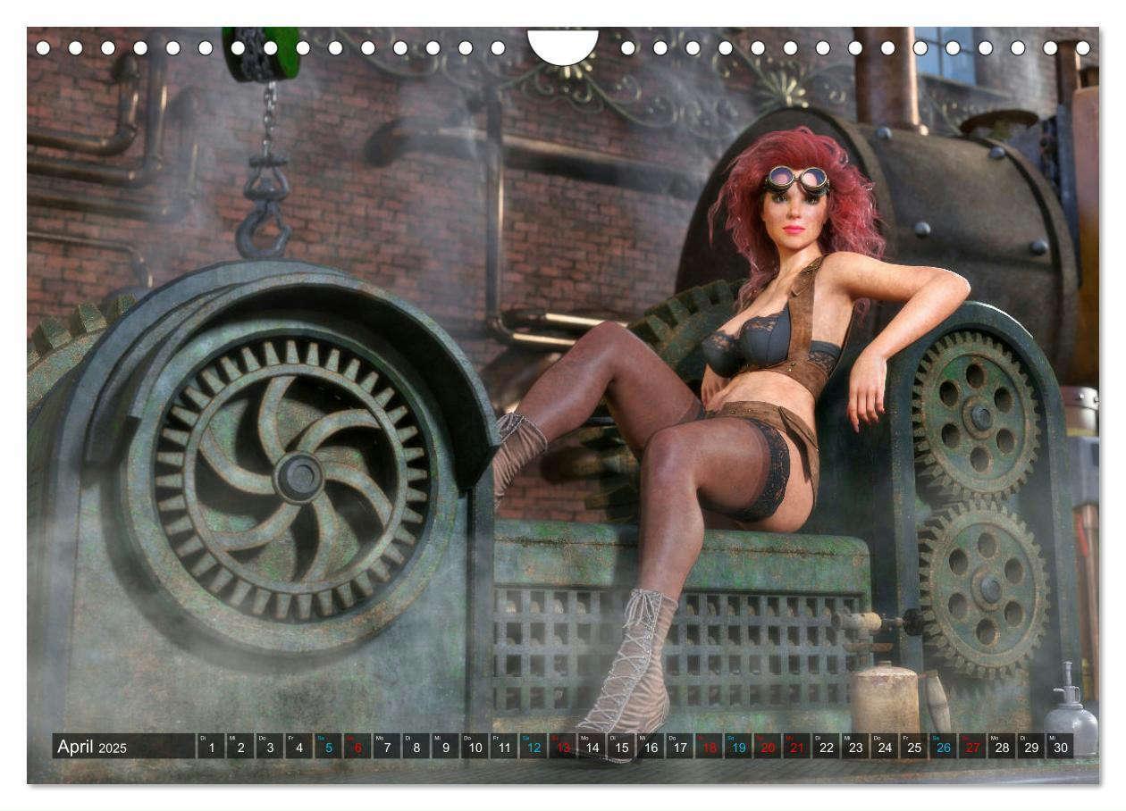 Bild: 9783435024537 | Steampunk Ladys Pin Up (Wandkalender 2025 DIN A4 quer), CALVENDO...