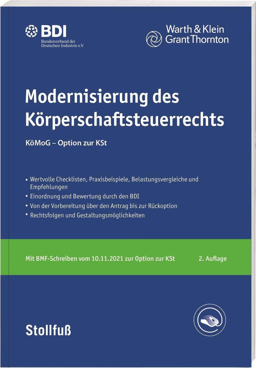 Cover: 9783083196013 | Modernisierung des Körperschaftsteuerrechts | KöMoG - Option zur KSt