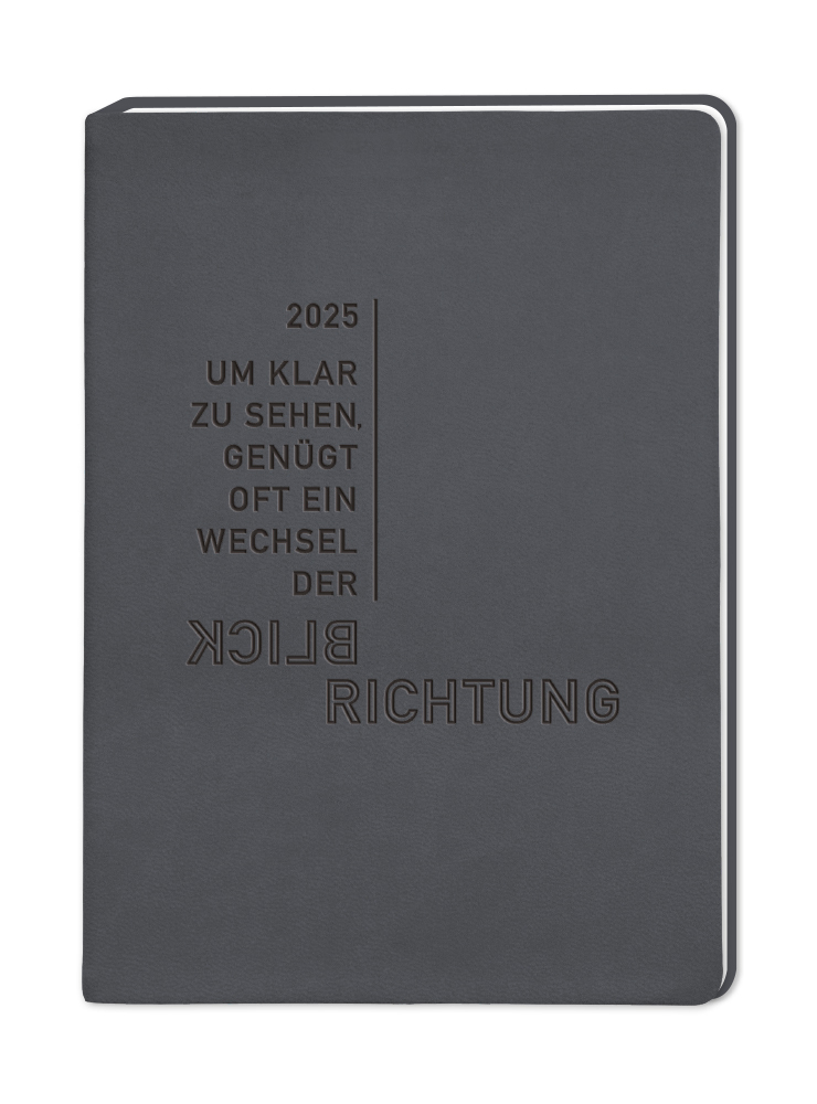 Cover: 9783986360634 | Terminplaner Lederlook 2025 Schwarz | Terminplaner Lederlook A6 | 2025