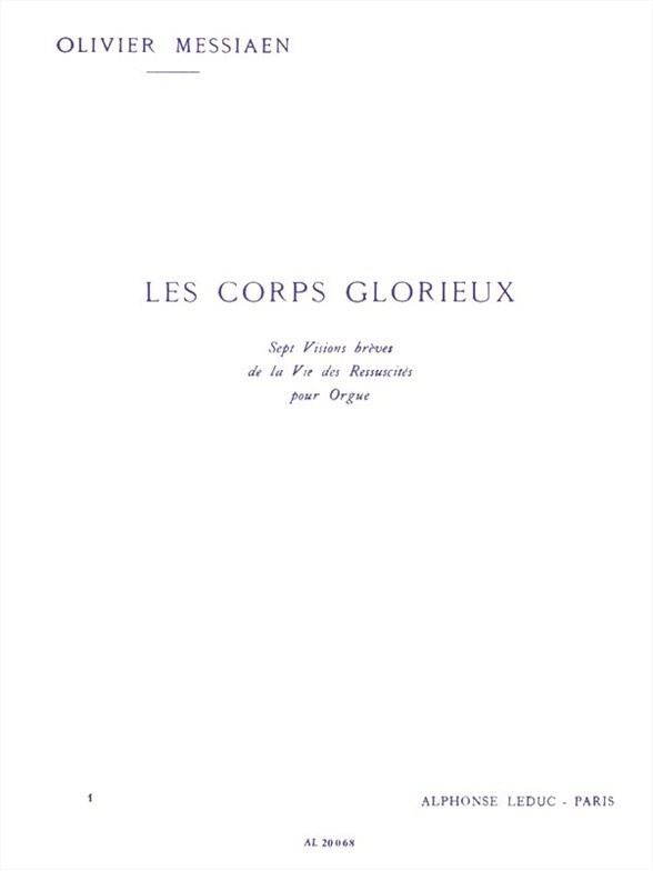 Cover: 9790046200687 | Les Corps Glorieux 1 | Olivier Messiaen | Buch | Alphonse Leduc