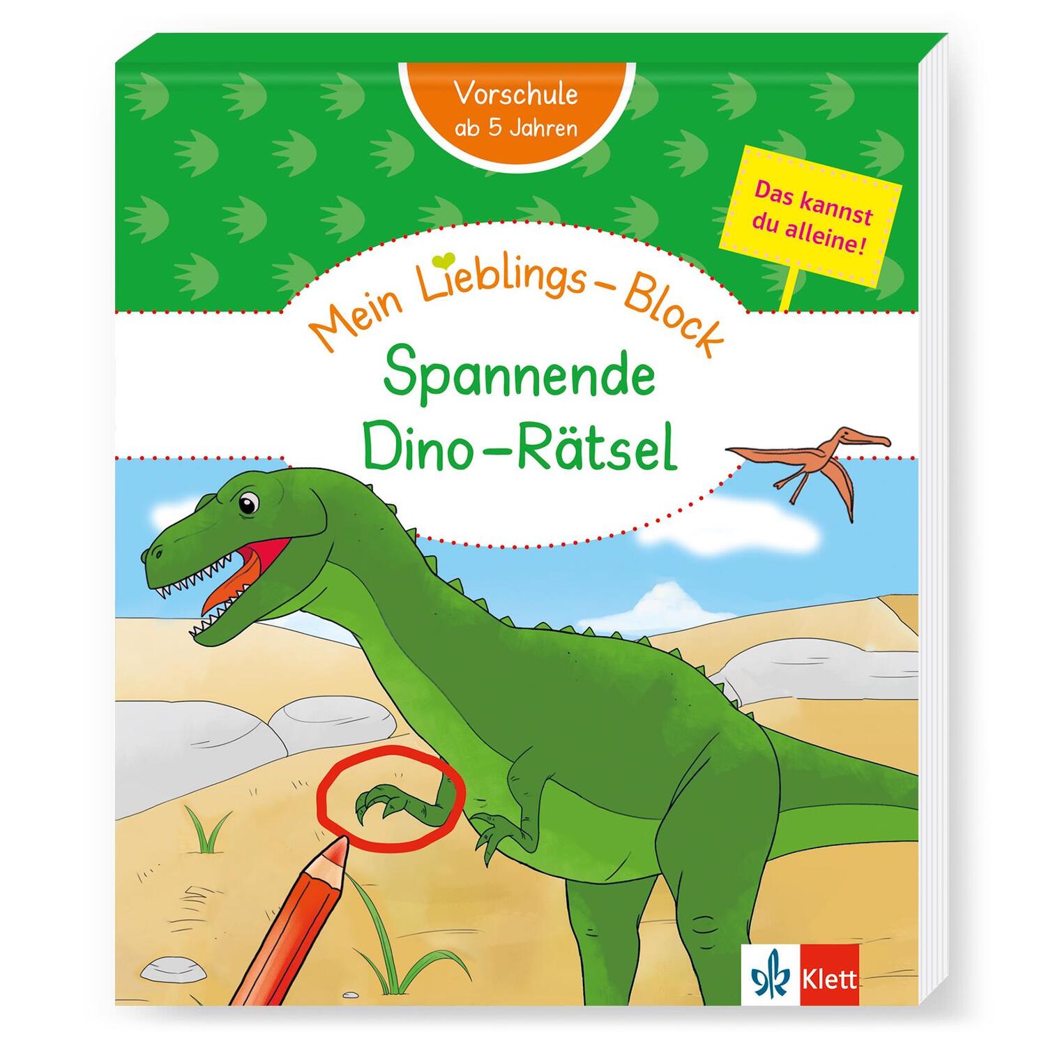 Cover: 9783129497296 | Klett Mein Lieblings-Block Spannende Dino-Rätsel | Taschenbuch | 2023