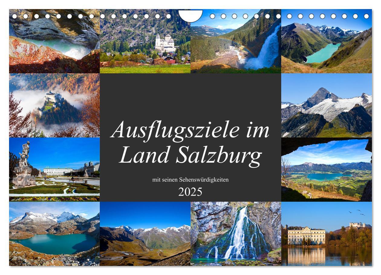 Cover: 9783435402571 | Ausflugsziele im Land Salzburg (Wandkalender 2025 DIN A4 quer),...