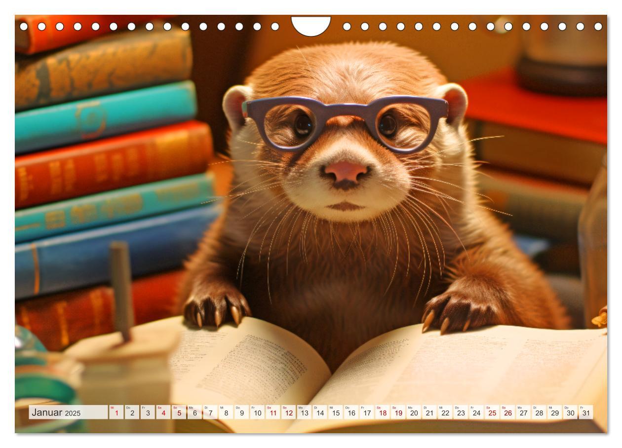 Bild: 9783383858178 | Otter bei der Arbeit (Wandkalender 2025 DIN A4 quer), CALVENDO...