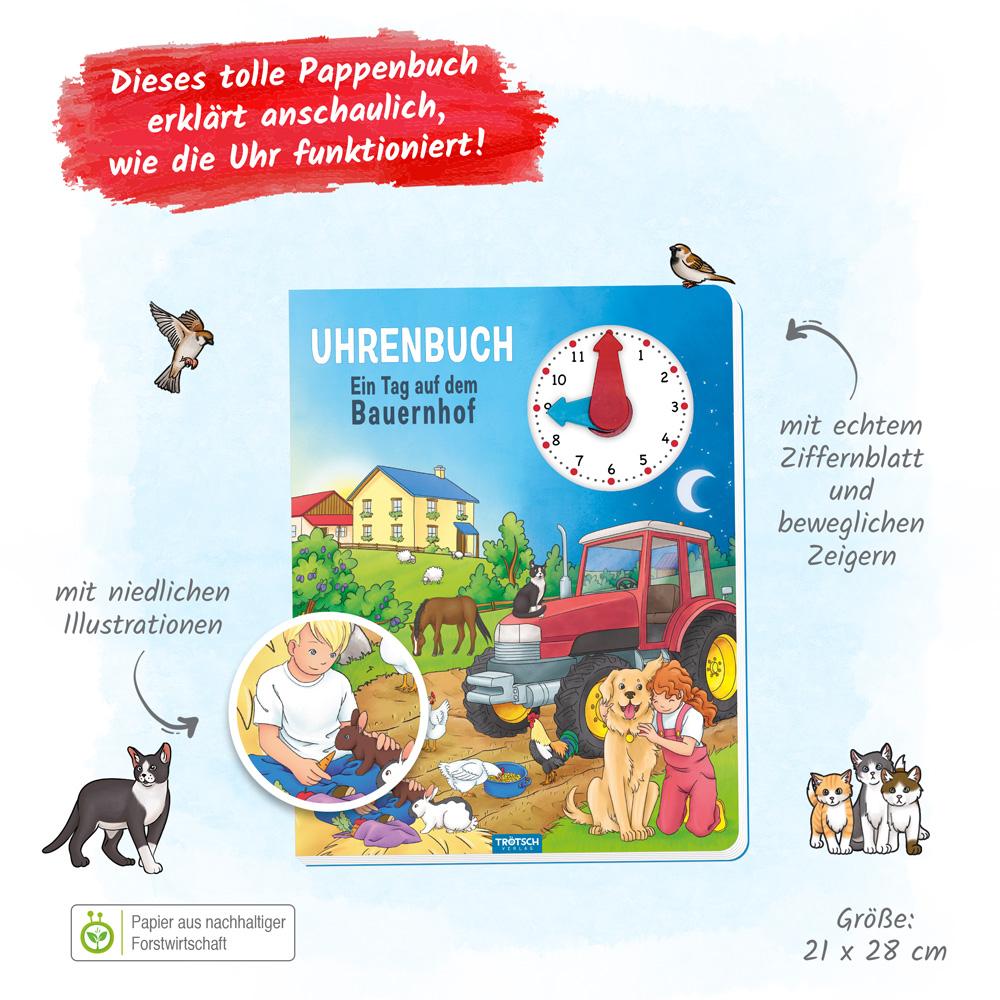 Bild: 9783988021403 | Trötsch Uhrenbuch Ein Tag auf dem Bauernhof | KG | Buch | 10 S. | 2024