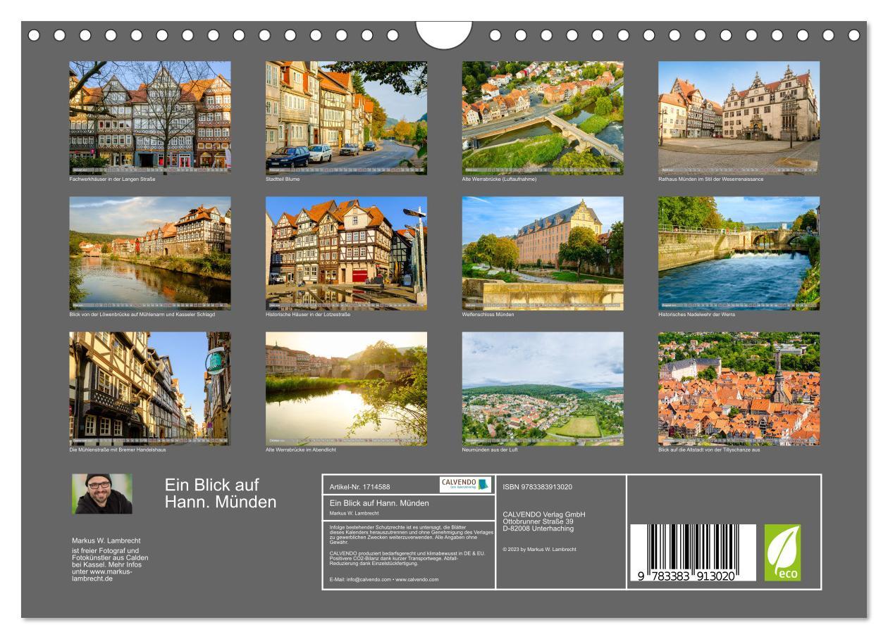 Bild: 9783383913020 | Ein Blick auf Hann. Münden (Wandkalender 2025 DIN A4 quer),...