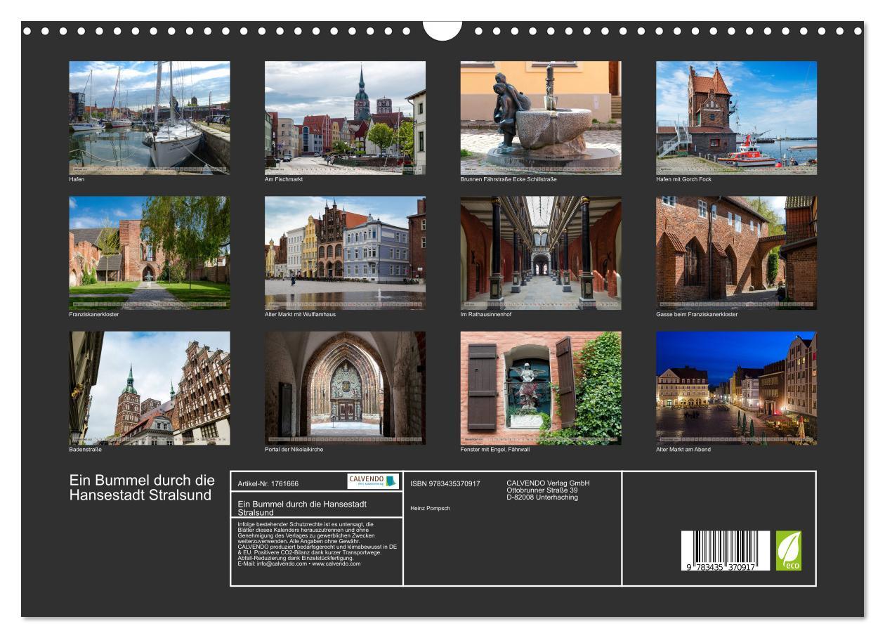 Bild: 9783435370917 | Ein Bummel durch die Hansestadt Stralsund (Wandkalender 2025 DIN A3...