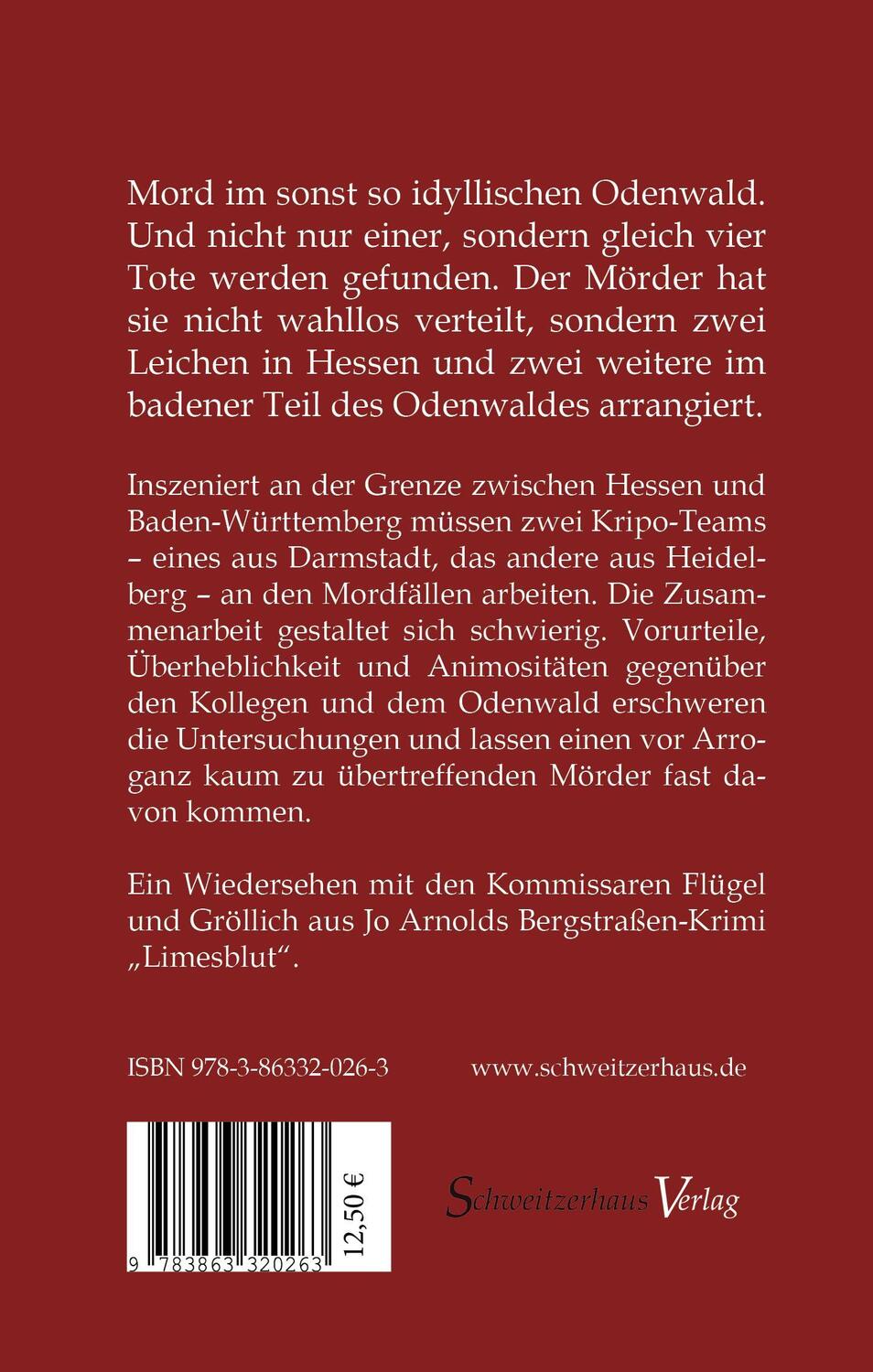 Rückseite: 9783863320225 | Odenwaldhölle | Jo Arnold | Taschenbuch | Paperback | Deutsch | 2018