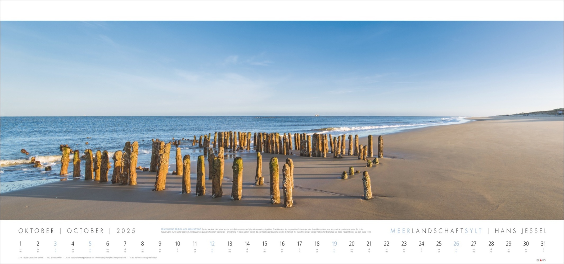 Bild: 9783964023544 | Meerlandschaft SYLT Kalender 2025 - Hans Jessel | Hans Jessel | 13 S.