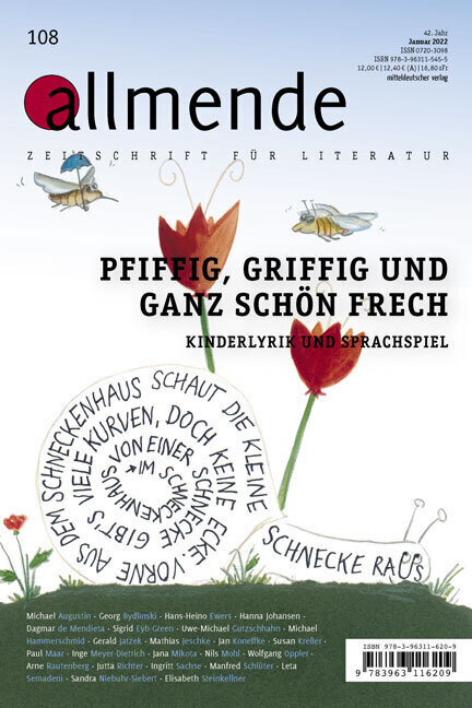 Cover: 9783963116209 | Allmende 108 - Zeitschrift für Literatur | Schmidt-Bergmann (u. a.)