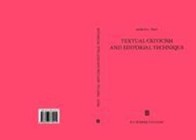 Cover: 9783598774010 | Textual Criticism and Editorial Technique | Martin L. West | Buch