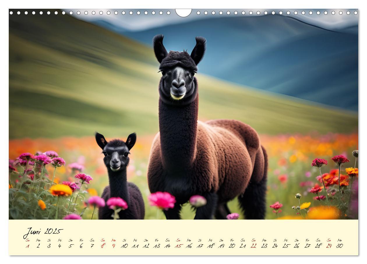 Bild: 9783457189399 | Alpakas, die sanften Andenbewohner (Wandkalender 2025 DIN A3 quer),...