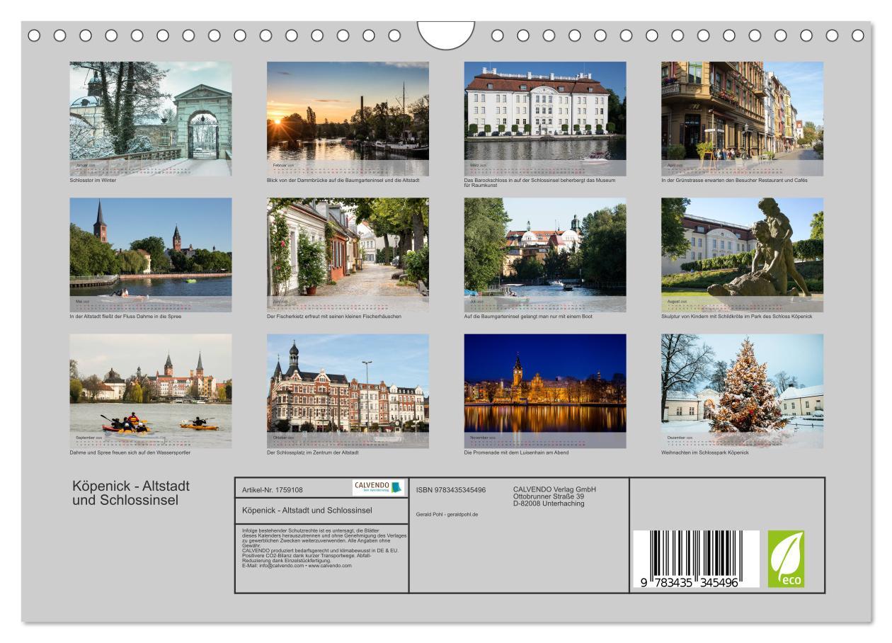 Bild: 9783435345496 | Köpenick - Altstadt und Schlossinsel (Wandkalender 2025 DIN A4...