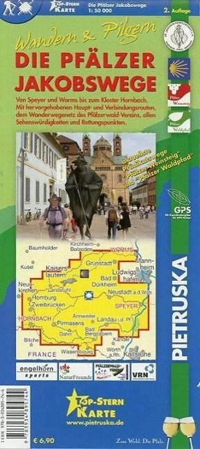 Cover: 9783934895744 | Die Pfälzer Jakobswege 1 : 50.000 | (Land-)Karte | Deutsch | 2010
