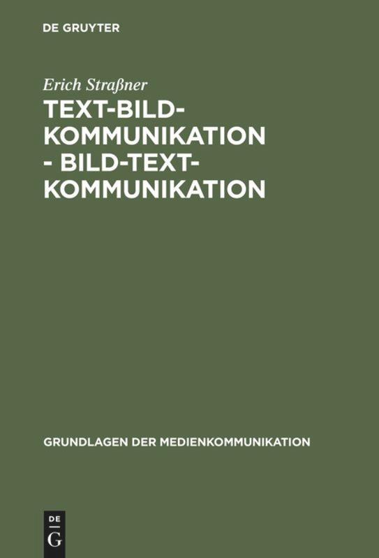 Cover: 9783484371132 | Text-Bild-Kommunikation - Bild-Text-Kommunikation | Erich Straßner