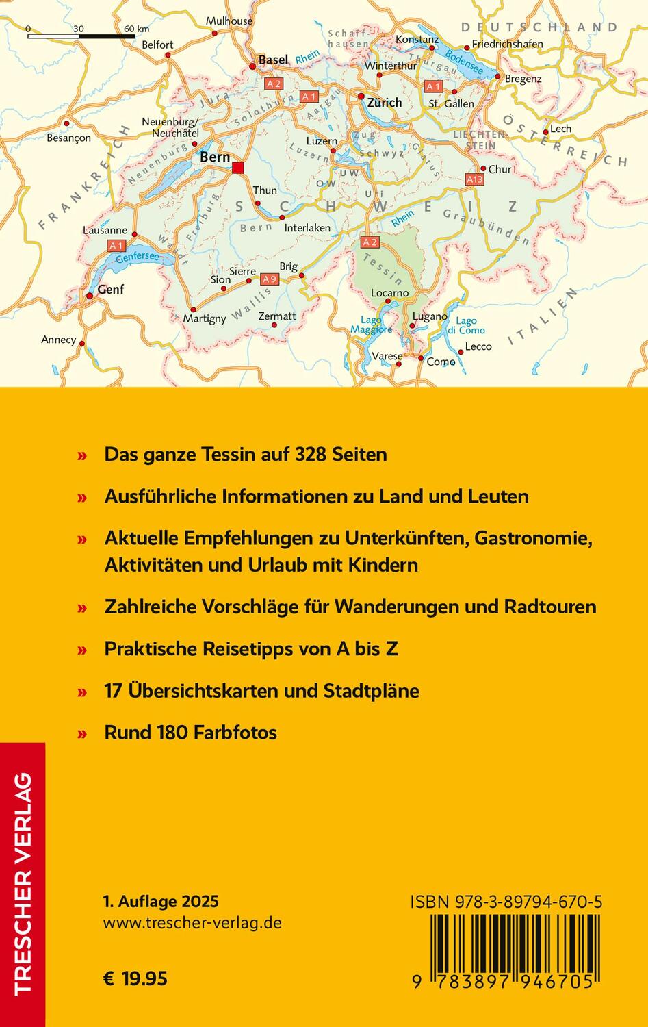 Rückseite: 9783897946705 | TRESCHER Reiseführer Tessin | Gregor Saladin | Taschenbuch | 328 S.