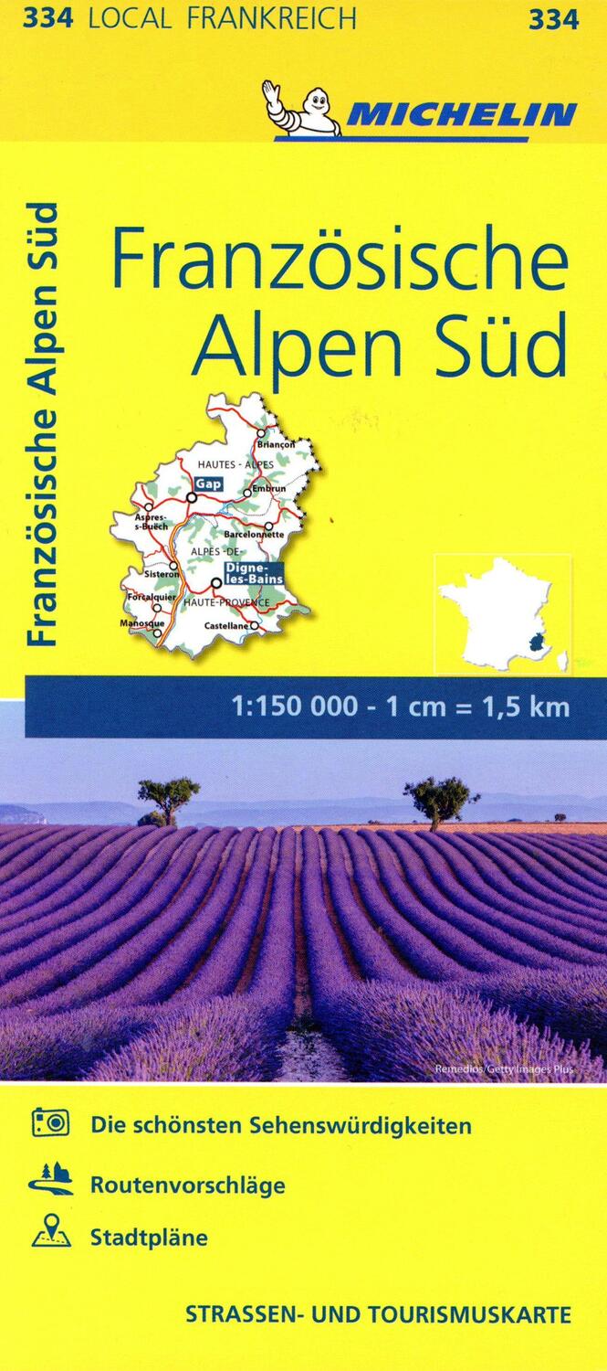 Cover: 9782067210561 | Michelin Französische Alpen Süd | Michelin | (Land-)Karte | Englisch