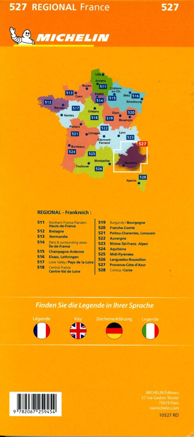 Bild: 9782067259454 | Michelin Provence Cote d'Azur | (Land-)Karte | Michelin-Karten | 2023