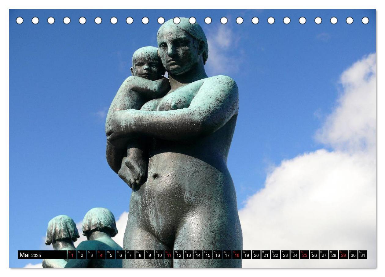 Bild: 9783435684861 | Vigeland Skulpturen Park Oslo (Tischkalender 2025 DIN A5 quer),...