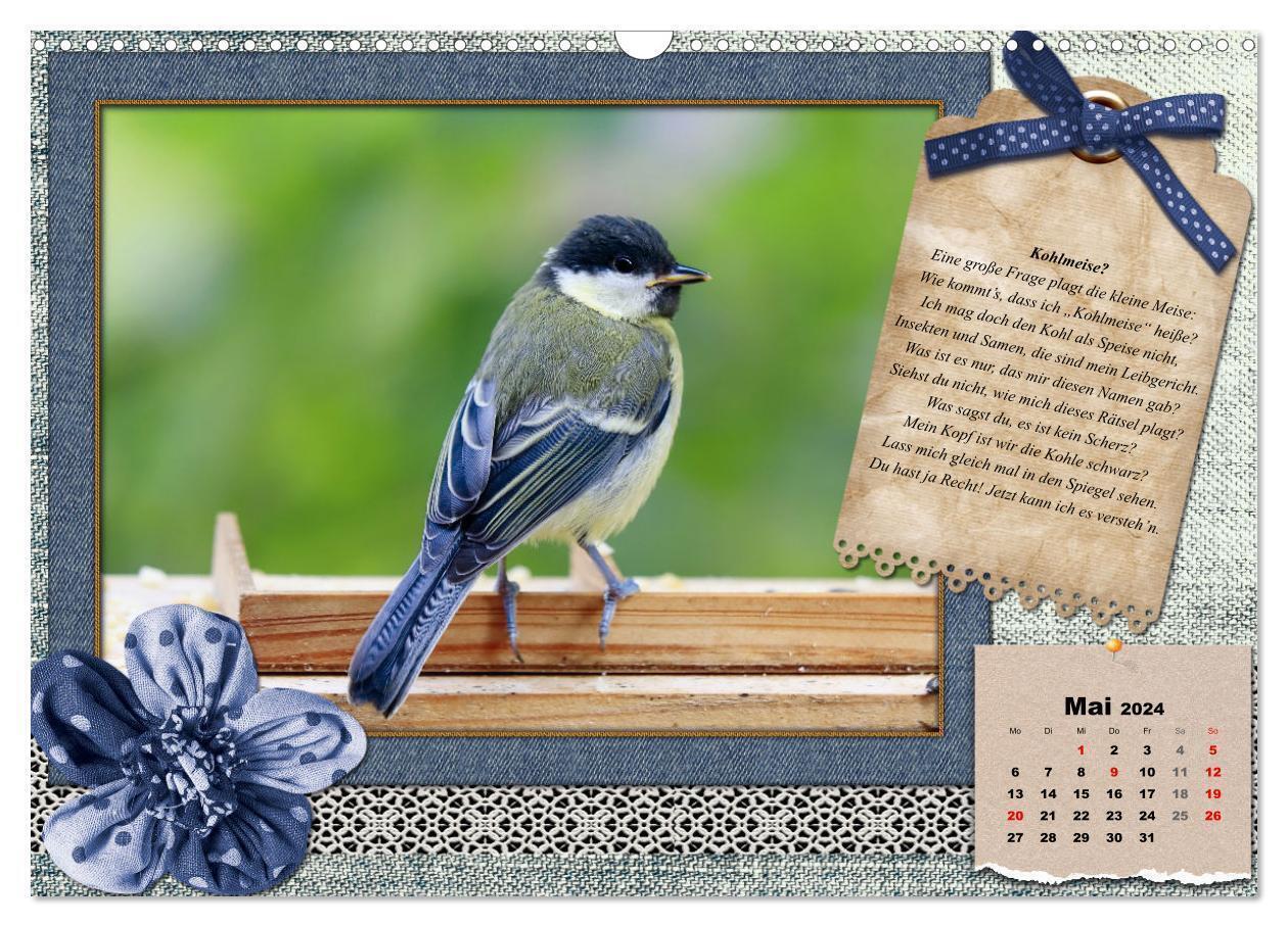 Bild: 9783675736061 | Der poetische Vogelkalender (Wandkalender 2024 DIN A3 quer),...