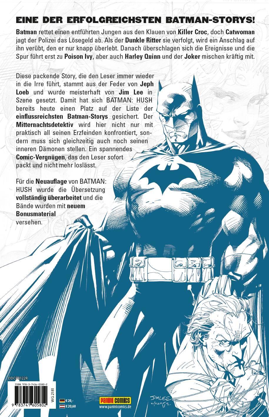 Rückseite: 9783741605802 | Batman: Hush (Neuausgabe) | Bd. 1 (von 2) | Jeph Loeb (u. a.) | Buch