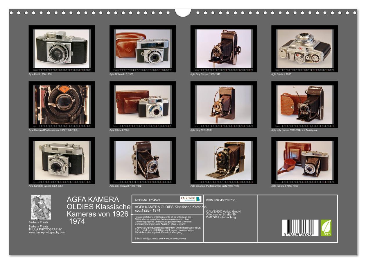 Bild: 9783435299768 | AGFA KAMERA OLDIES Klassische Kameras von 1926 - 1974 (Wandkalender...