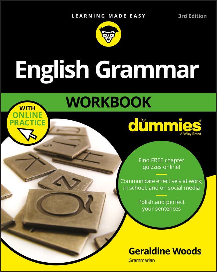 Cover: 9781119455394 | English Grammar Workbook For Dummies with Online Practice | Woods