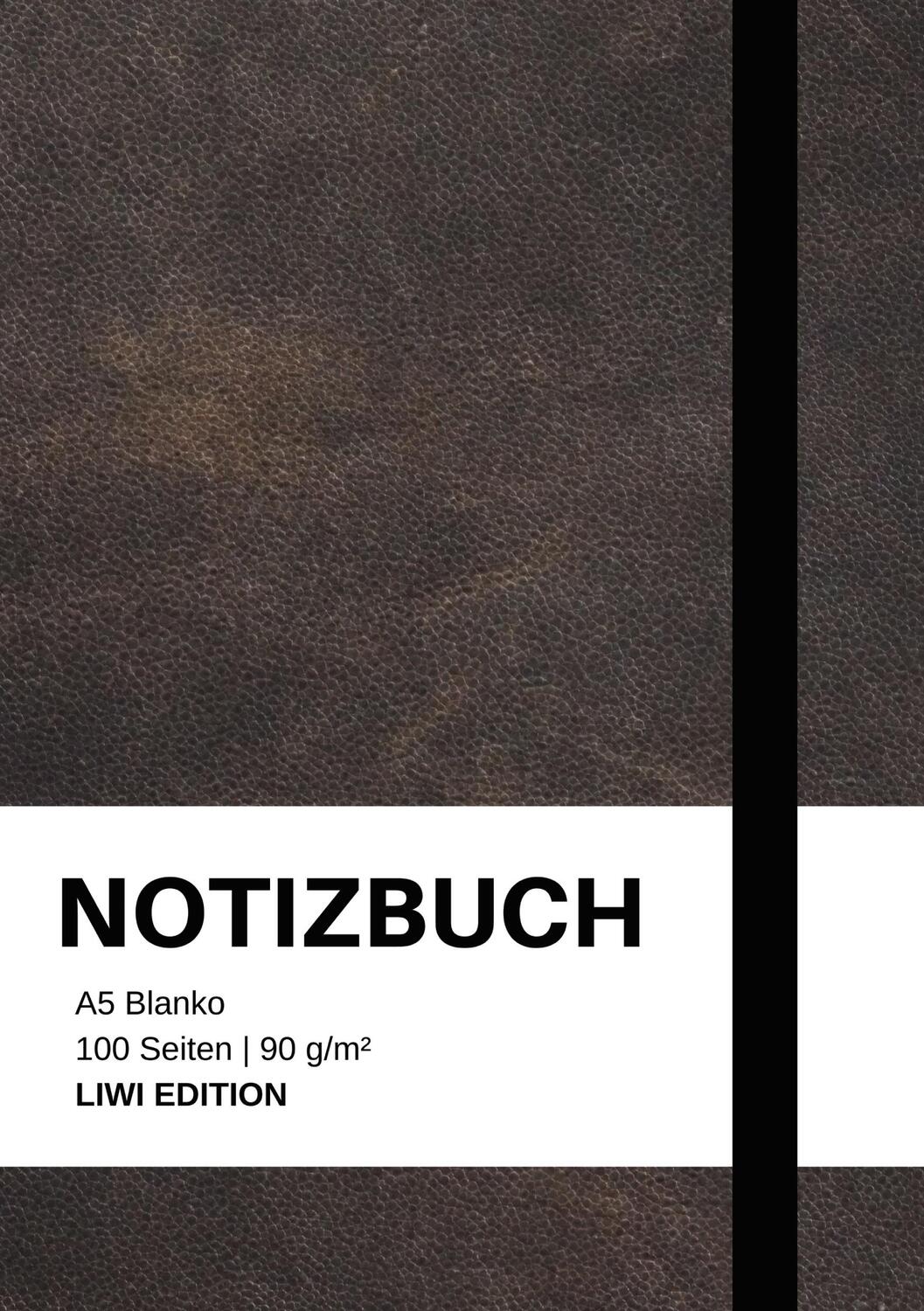 Cover: 9783965424418 | Notizbuch A5 blanko - 100 Seiten 90g/m² - Soft Cover Schwarz - FSC...