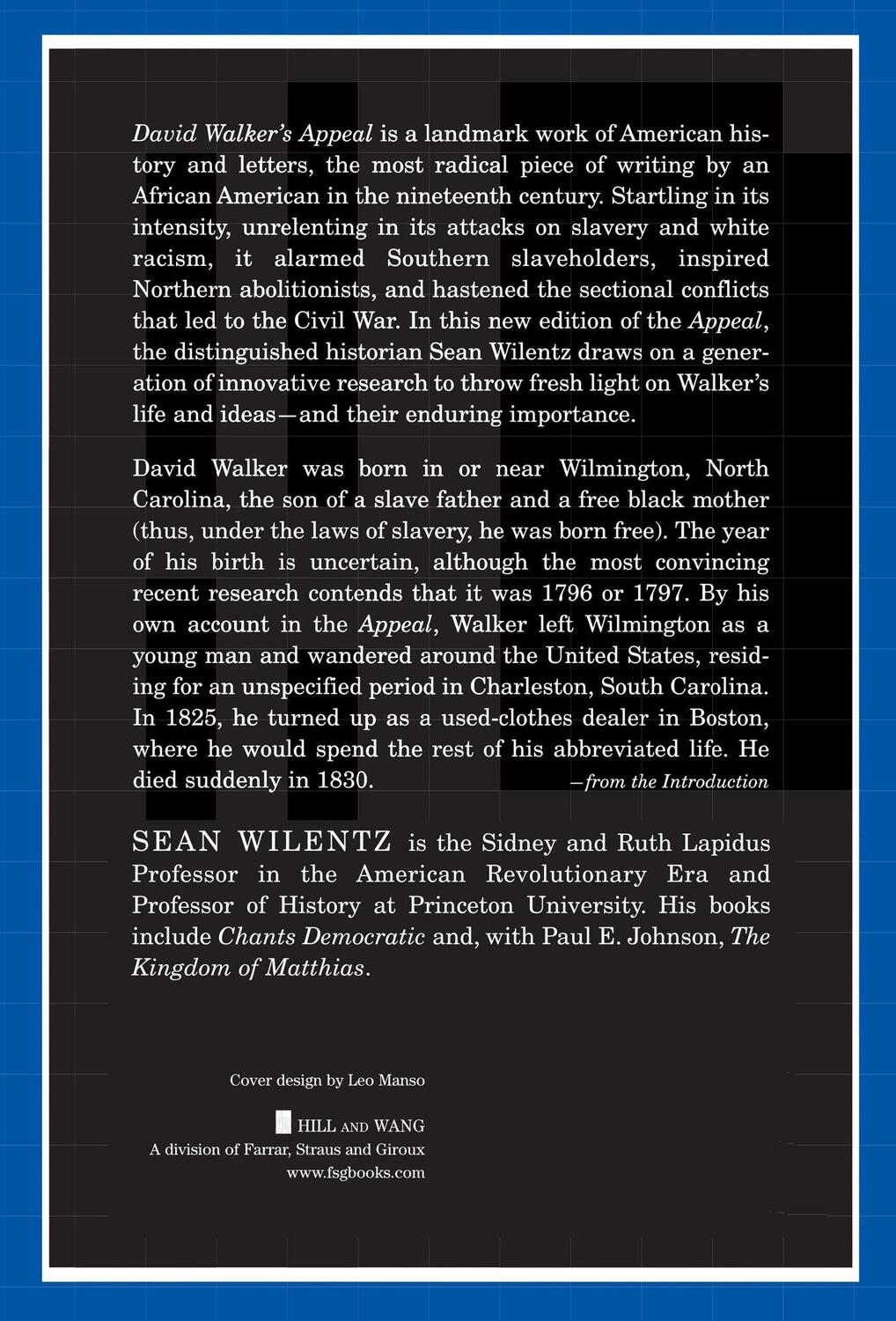 Rückseite: 9780809015818 | David Walker's Appeal | David Walker (u. a.) | Taschenbuch | Paperback