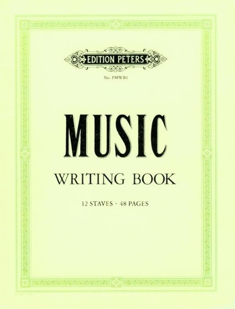 Cover: 9790300755977 | Peters Music Writing Book | 12 Notensysteme pro Seite | Edition Peters