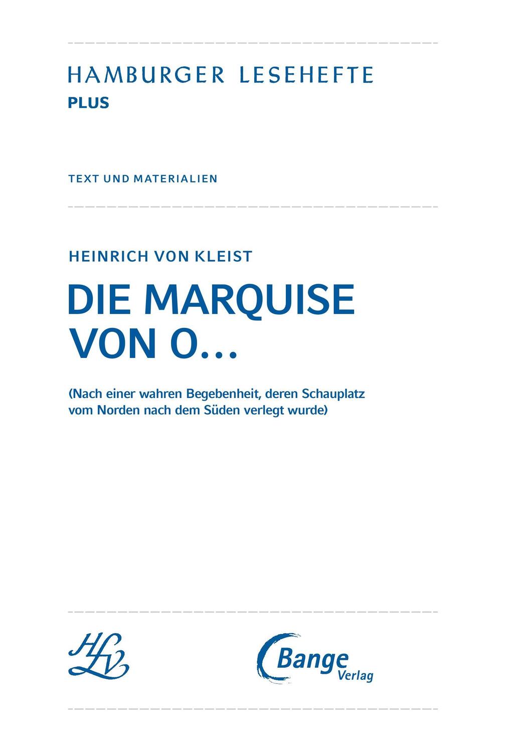 Bild: 9783804425859 | Marquise von O... | Hamburger Leseheft plus Königs Materialien | Buch