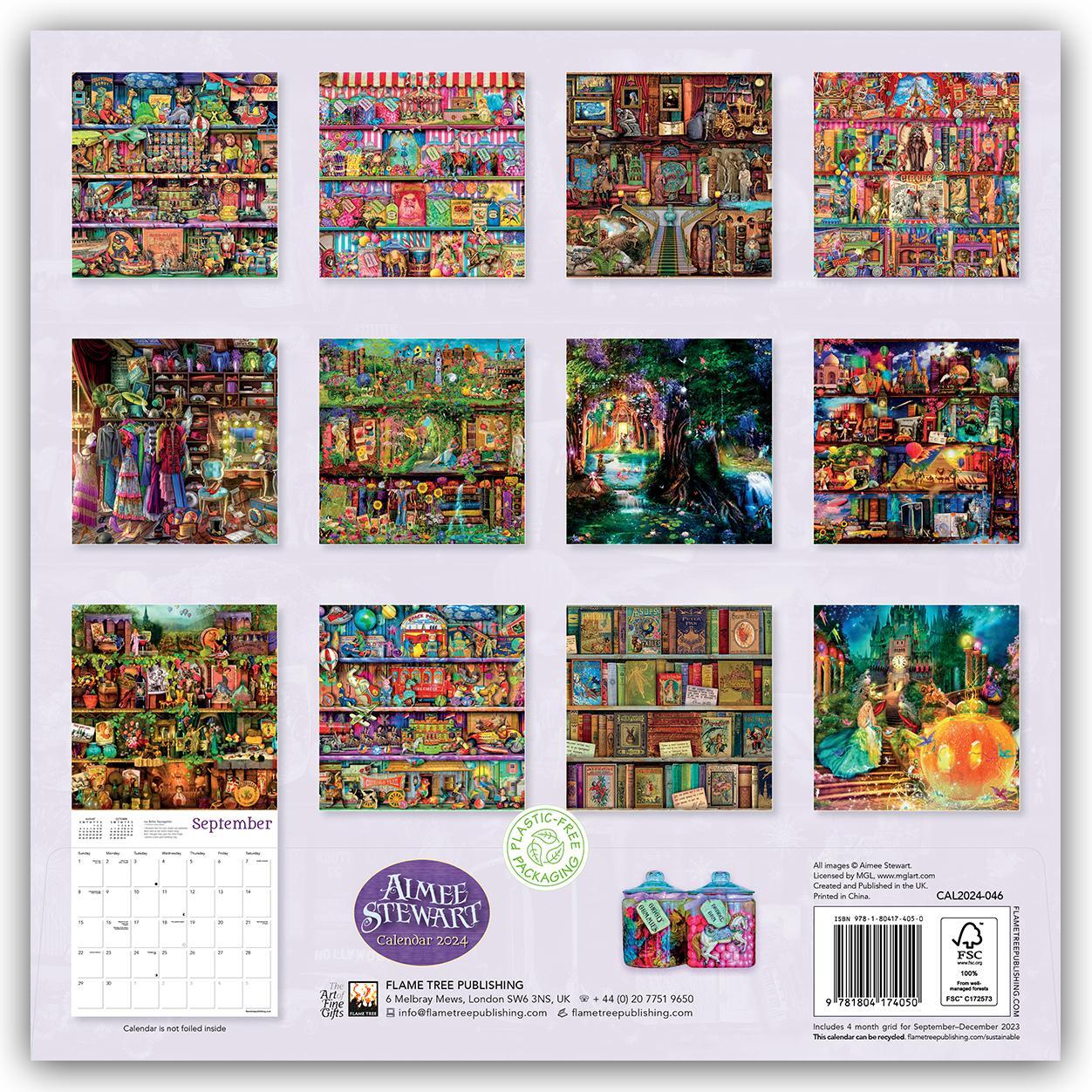 Rückseite: 9781804174050 | Aimee Stewart Wall Calendar 2024 (Art Calendar) | Kalender | 14 S.