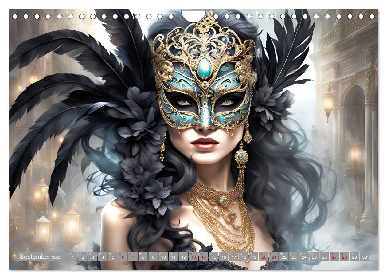 Bild: 9783383798306 | Maskerade Deluxe (Wandkalender 2025 DIN A4 quer), CALVENDO...