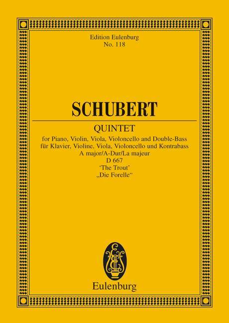 Cover: 9783795761257 | Quintett A-Dur | Franz Schubert | Buch | 108 S. | Deutsch | 1988