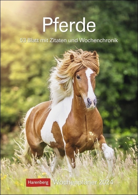 Cover: 9783840031649 | Pferde Wochenplaner 2024. Wochenkalendarium, Zitate und Pferdefotos...