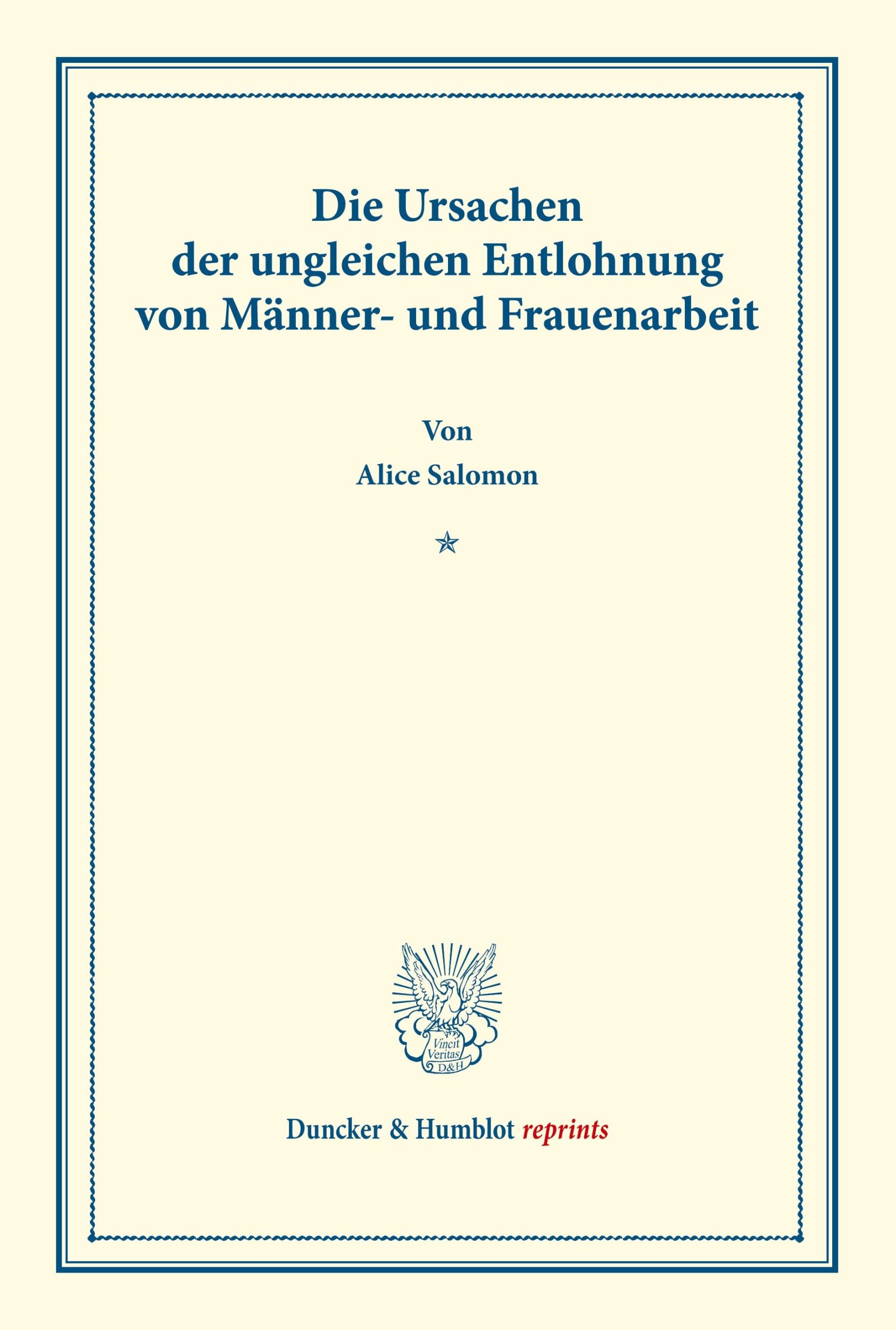 Cover: 9783428177912 | Die Ursachen der ungleichen Entlohnung von Männer- und Frauenarbeit.