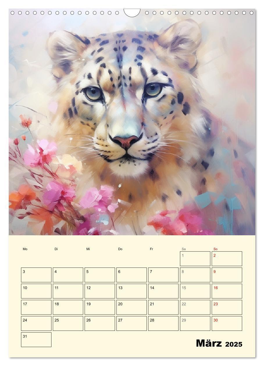 Bild: 9783435868599 | Raubkatzen. Zauberhafte Aquarelle (Wandkalender 2025 DIN A3 hoch),...