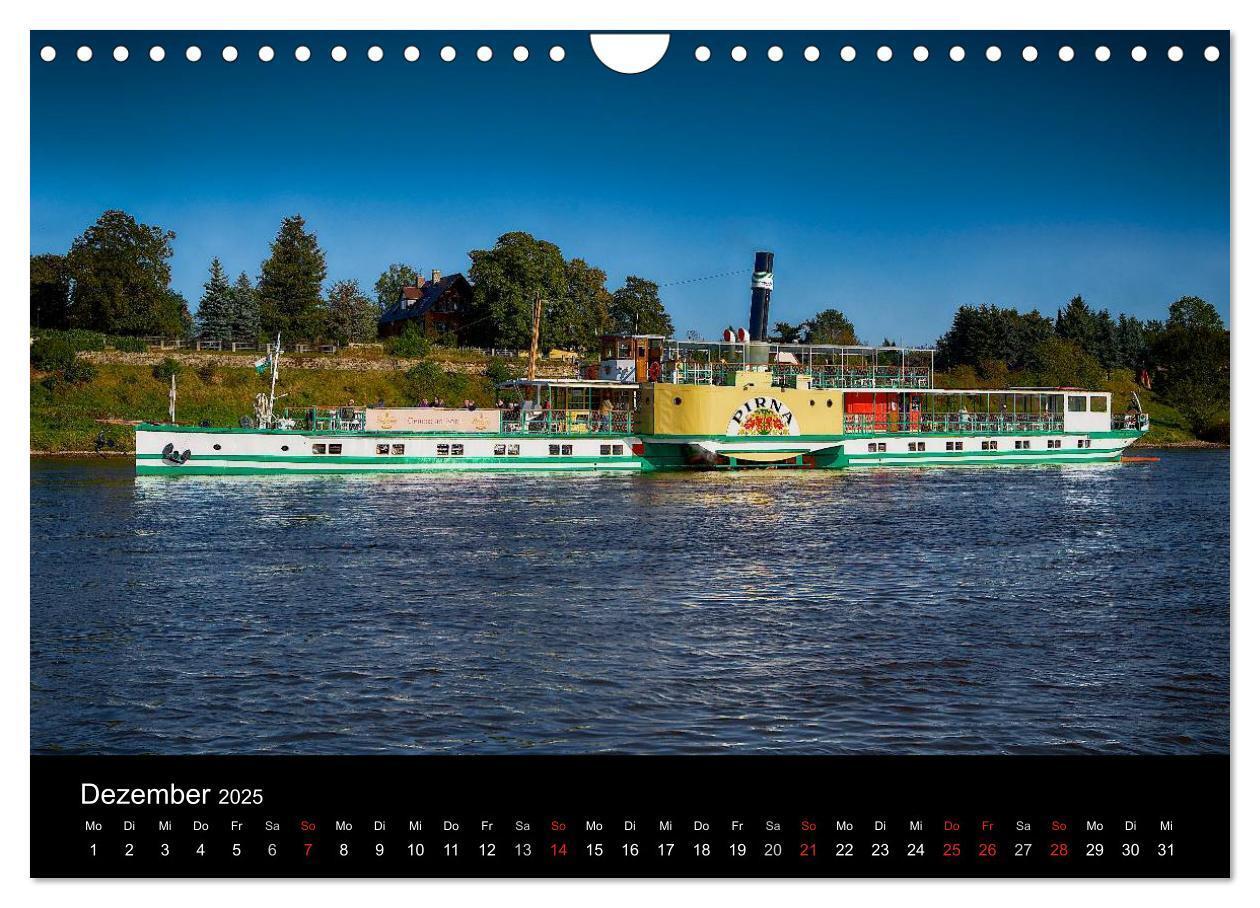 Bild: 9783435610457 | Schaufelraddampfer (Wandkalender 2025 DIN A4 quer), CALVENDO...