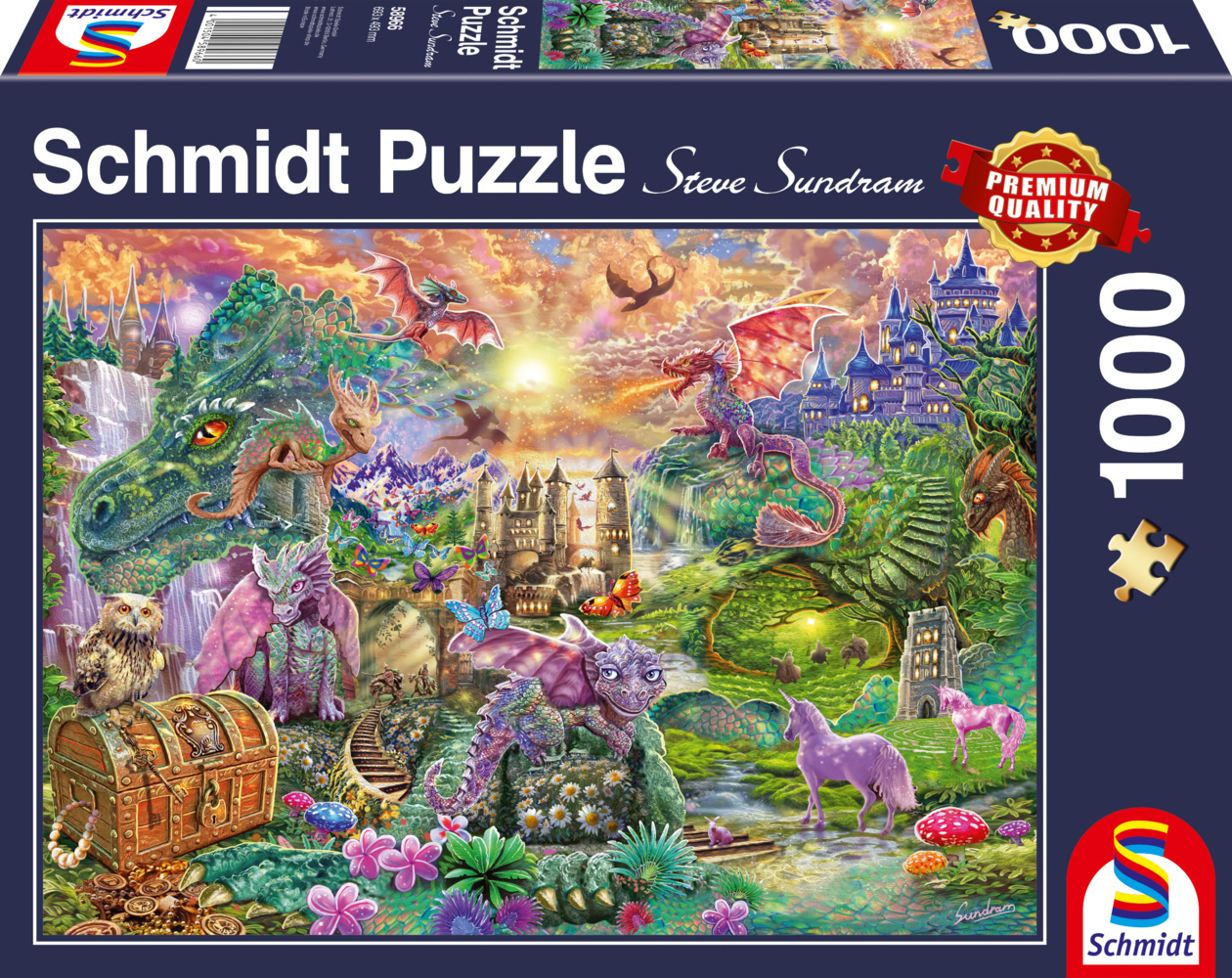 Cover: 4001504589660 | Verzaubertes Drachenland (Puzzle) | Steve Sundram | Spiel | 58966