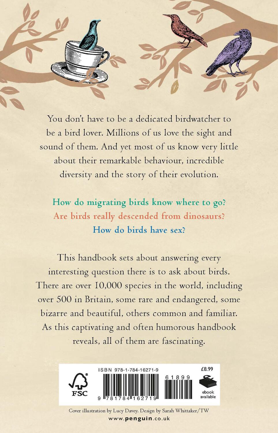 Rückseite: 9781784162719 | The Curious Bird Lover's Handbook | Niall Edworthy | Taschenbuch